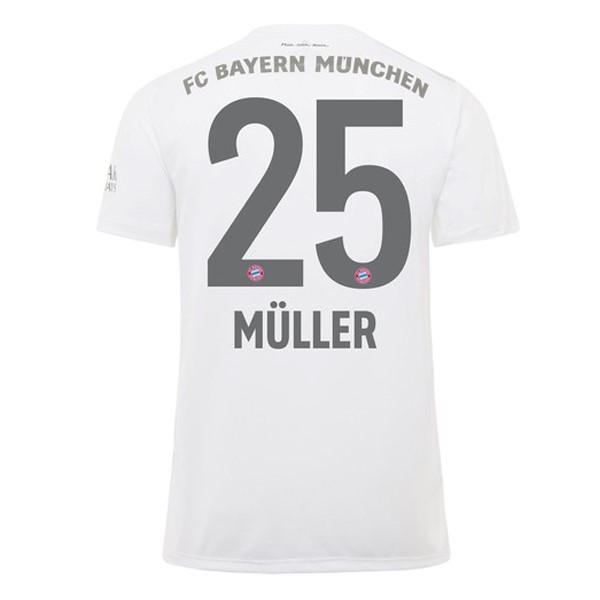 Camiseta Bayern Munich NO.25 Muller Replica Segunda Ropa 2019/20 Blanco